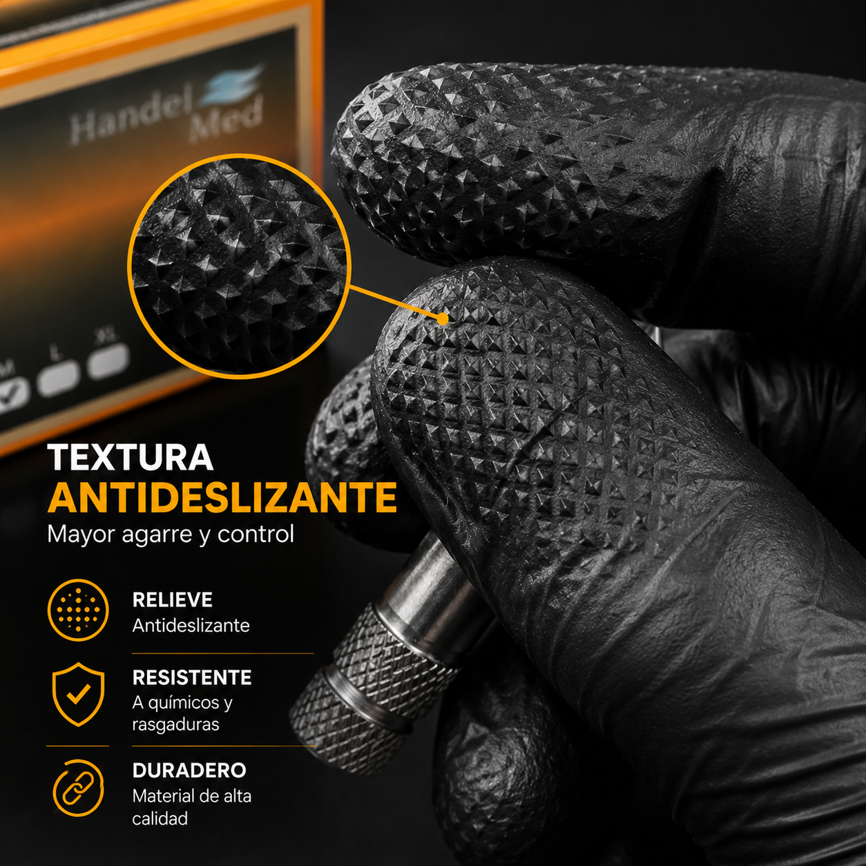 Guante de Nitrilo Texturizado