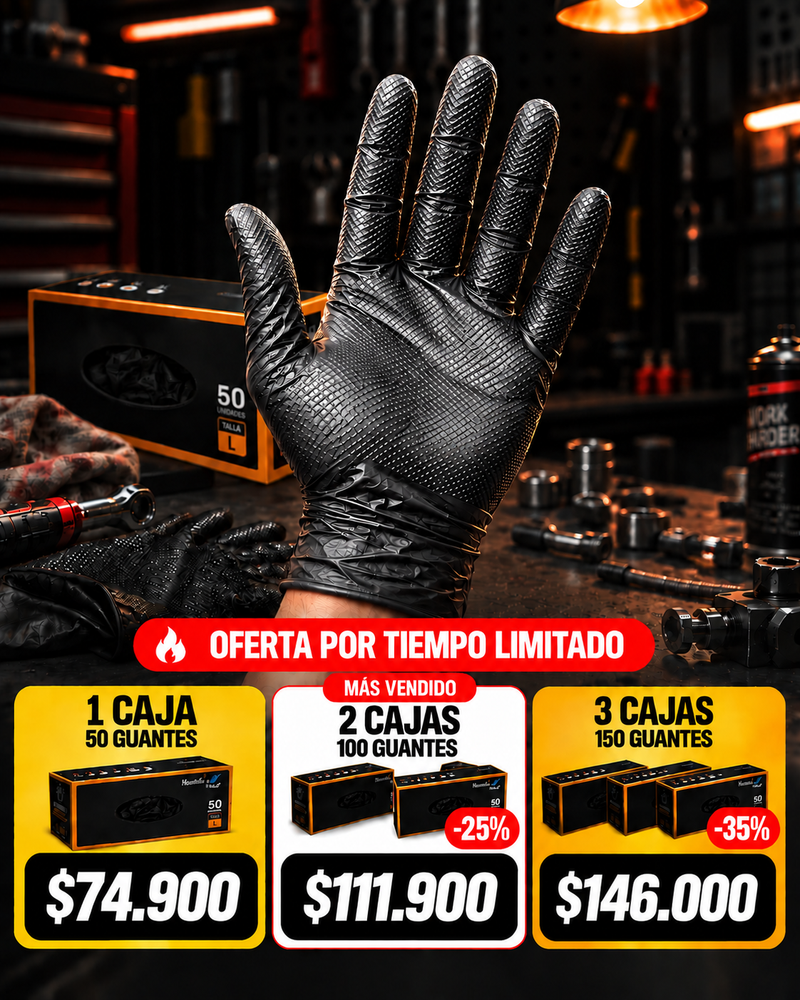 Guantes de Nitrilo Texturizados